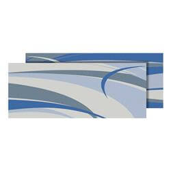 Outdoor Mat - Blue and Grey Swirl Pattern